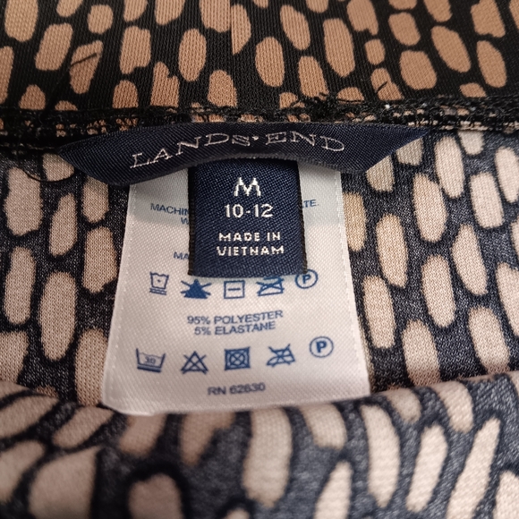 🤎LANDS END WOMEN'S SIZE MEDIUM 10-12 BLACK AND BROWN SKIRT. - Picture 3 of 6